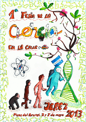 Cartel I Feria de la Ciencia en la Calle en Jerez